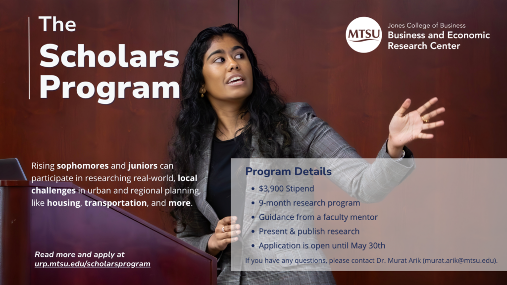 The Chair of Excellence in Urban and Regional Planning Scholars Program: Applications open until May 30, 2026.